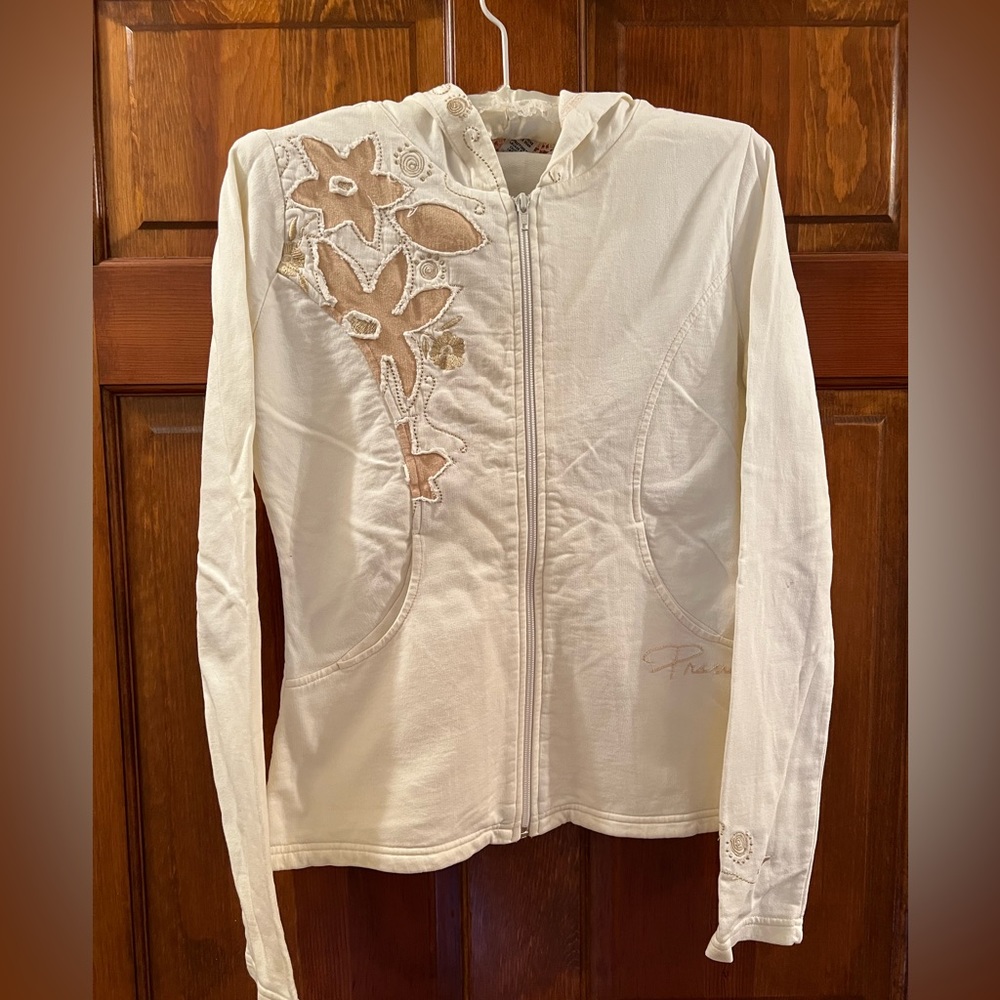 Prana cotton embroidered hoody